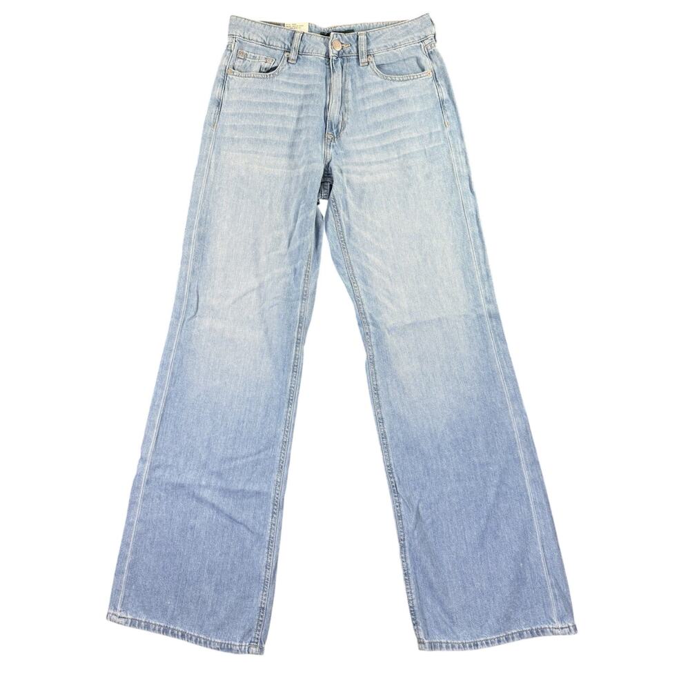 Aero NWT Women's High Rise Wide Leg Light Wash 100% Cotton Jeans Size 4